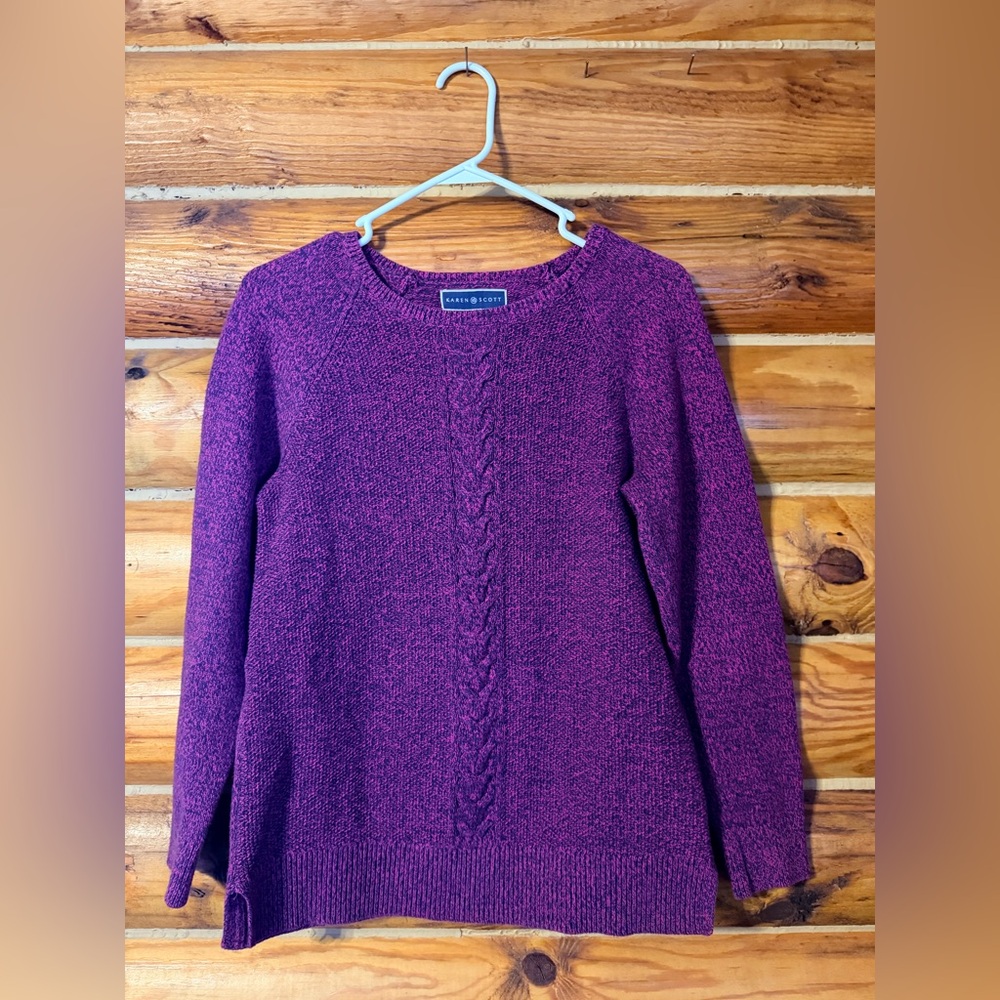 Karen Scott Magenta Women's Sweater